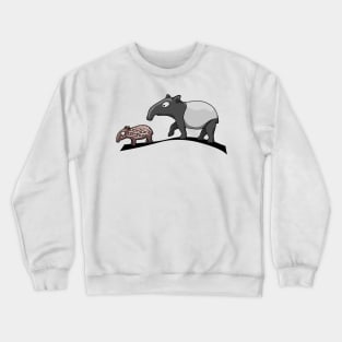 Tapir Family Mother Mom and Baby Mothers Day Tapir Crewneck Sweatshirt